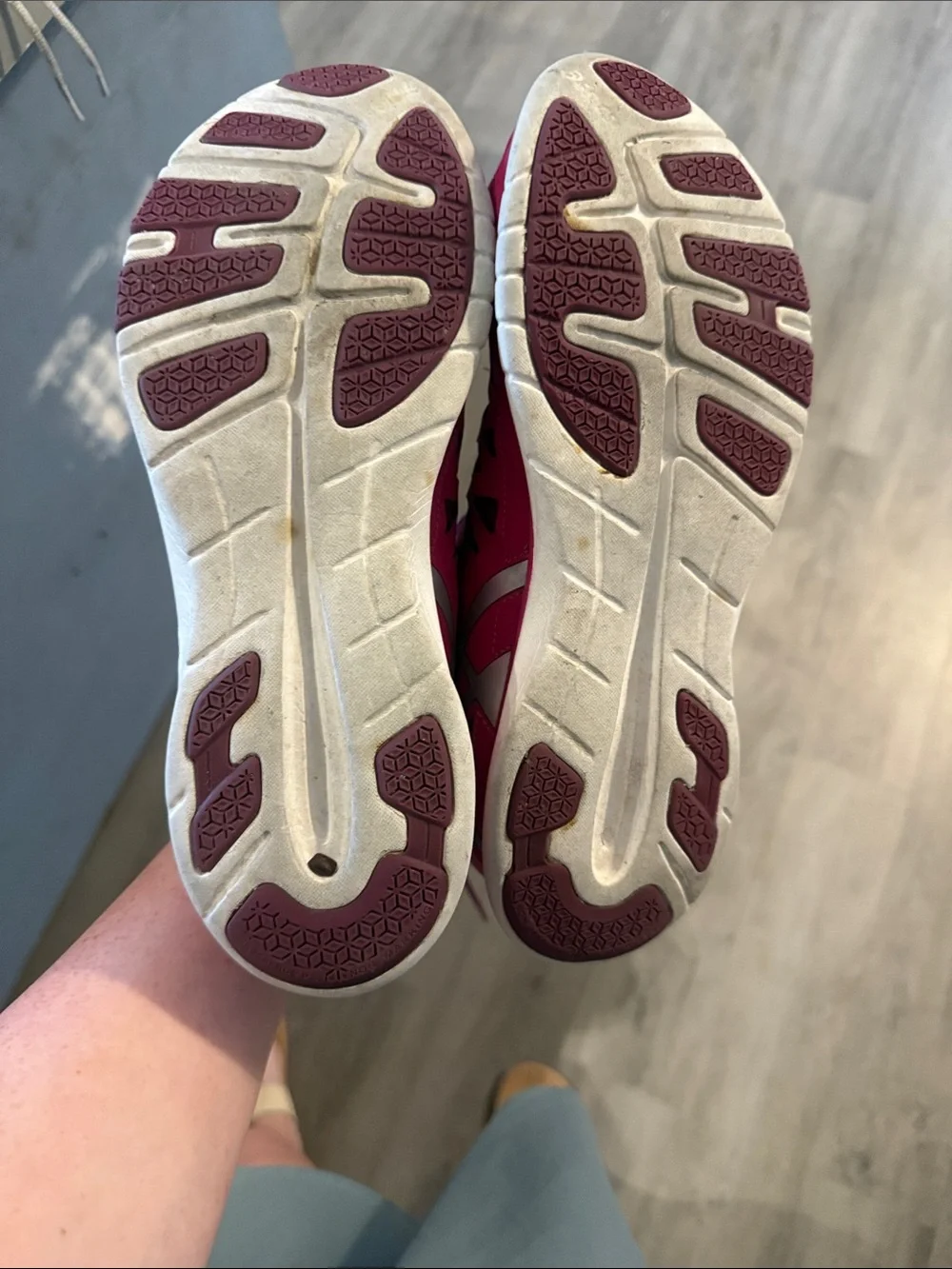 ASICS Pink and Silver Women's Athletic Sneakers
